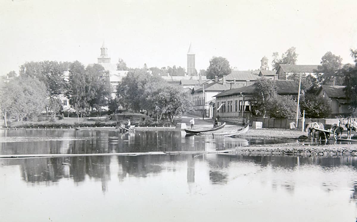 Valapaton tulva vuonna 1899 Lappeenrannan satamassa