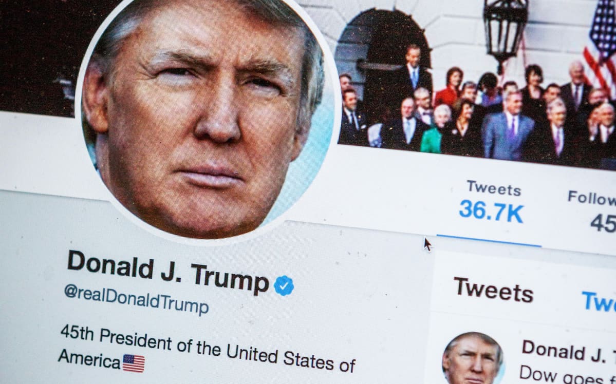 Kuvakaappaus Trumpin Twitter-tilistä.