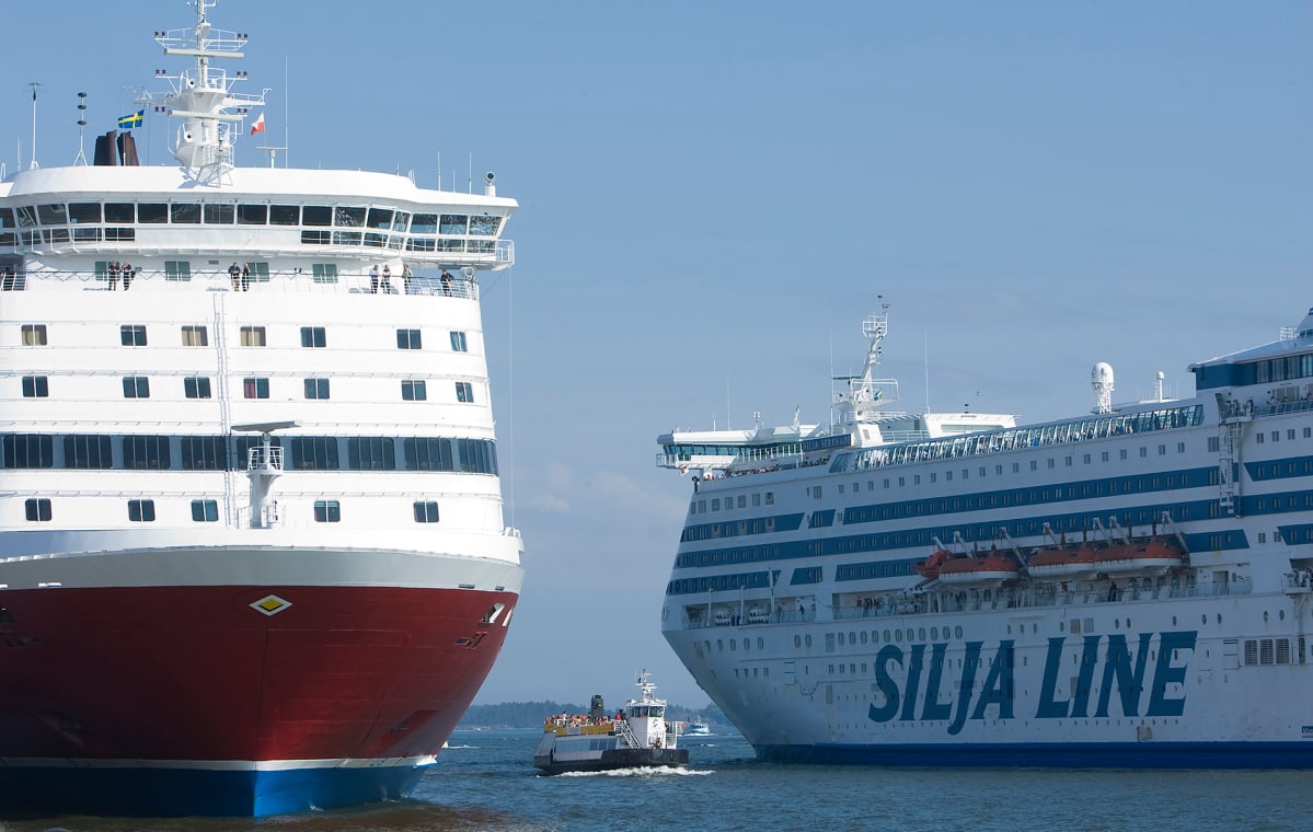 Viking- ja Silja Linen laivat satamassa