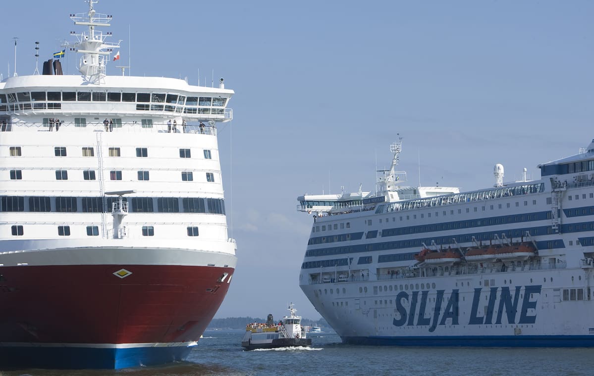 Viking- ja Silja Linen laivat satamassa