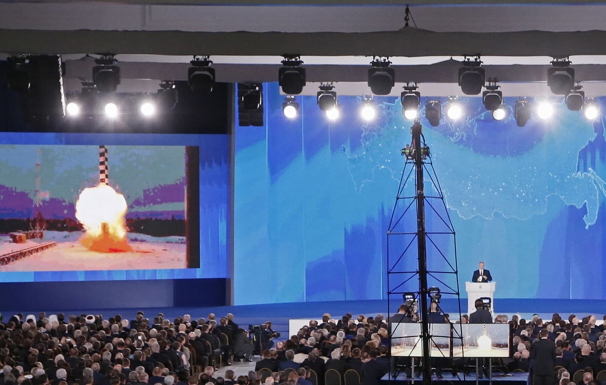 Venäjän presidentti Vladimir Putin kertoi viimevuotisessa puheessaan uusista ohjuksista.