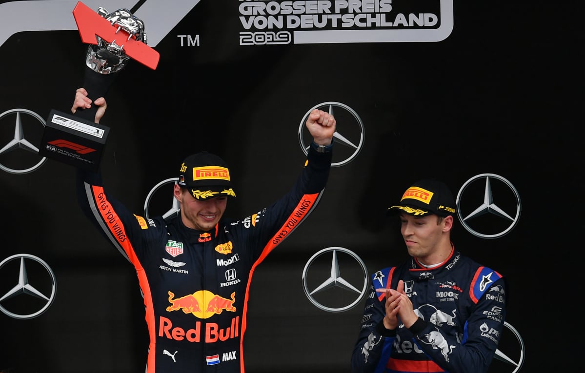Max Verstappen Hockenheimin voittoon.