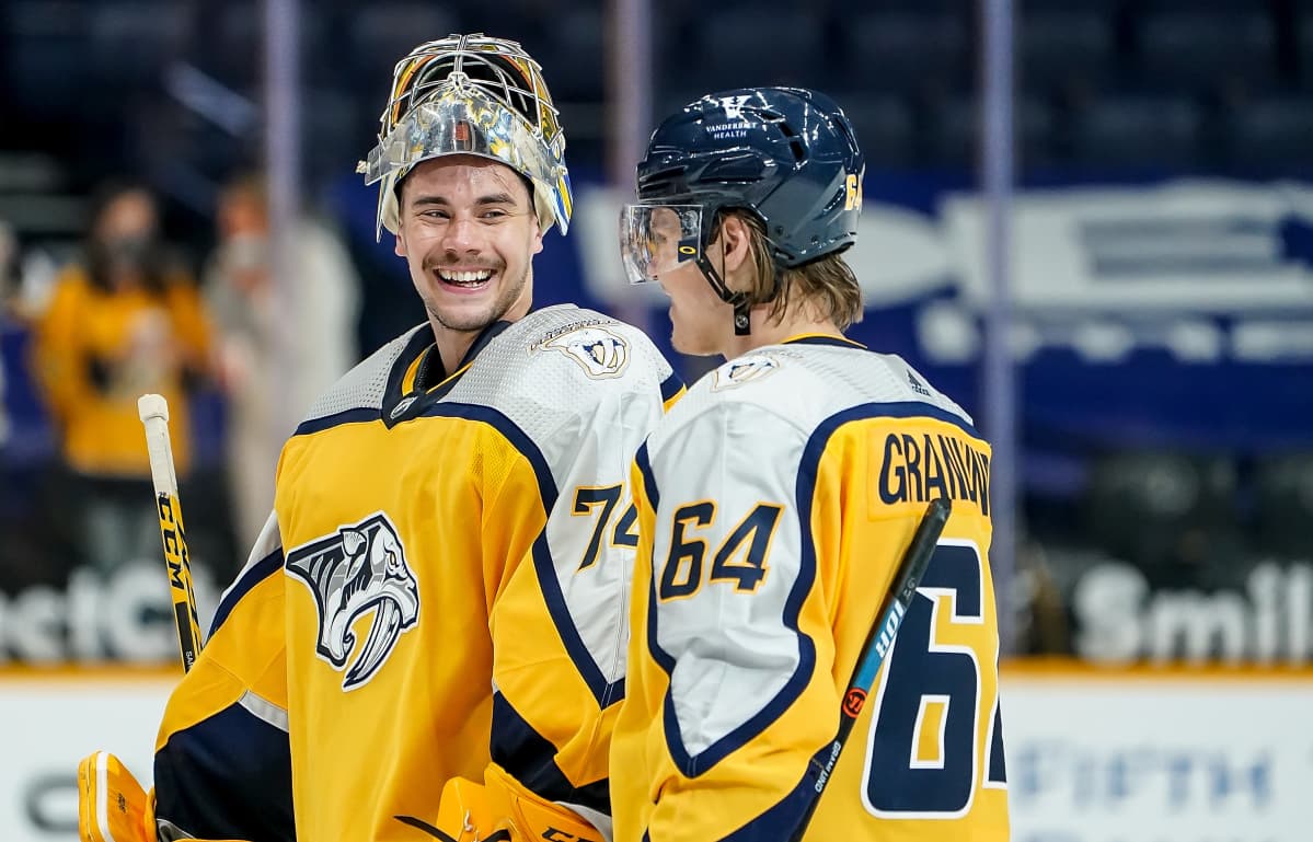 Juuse Saros ja Mikael Granlund