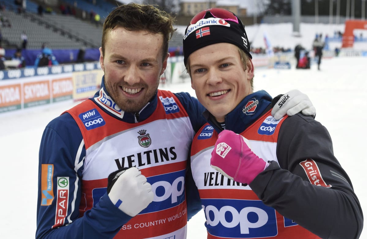 Emil Iversen (vas.) ja Johannes Hösflot Kläbo.