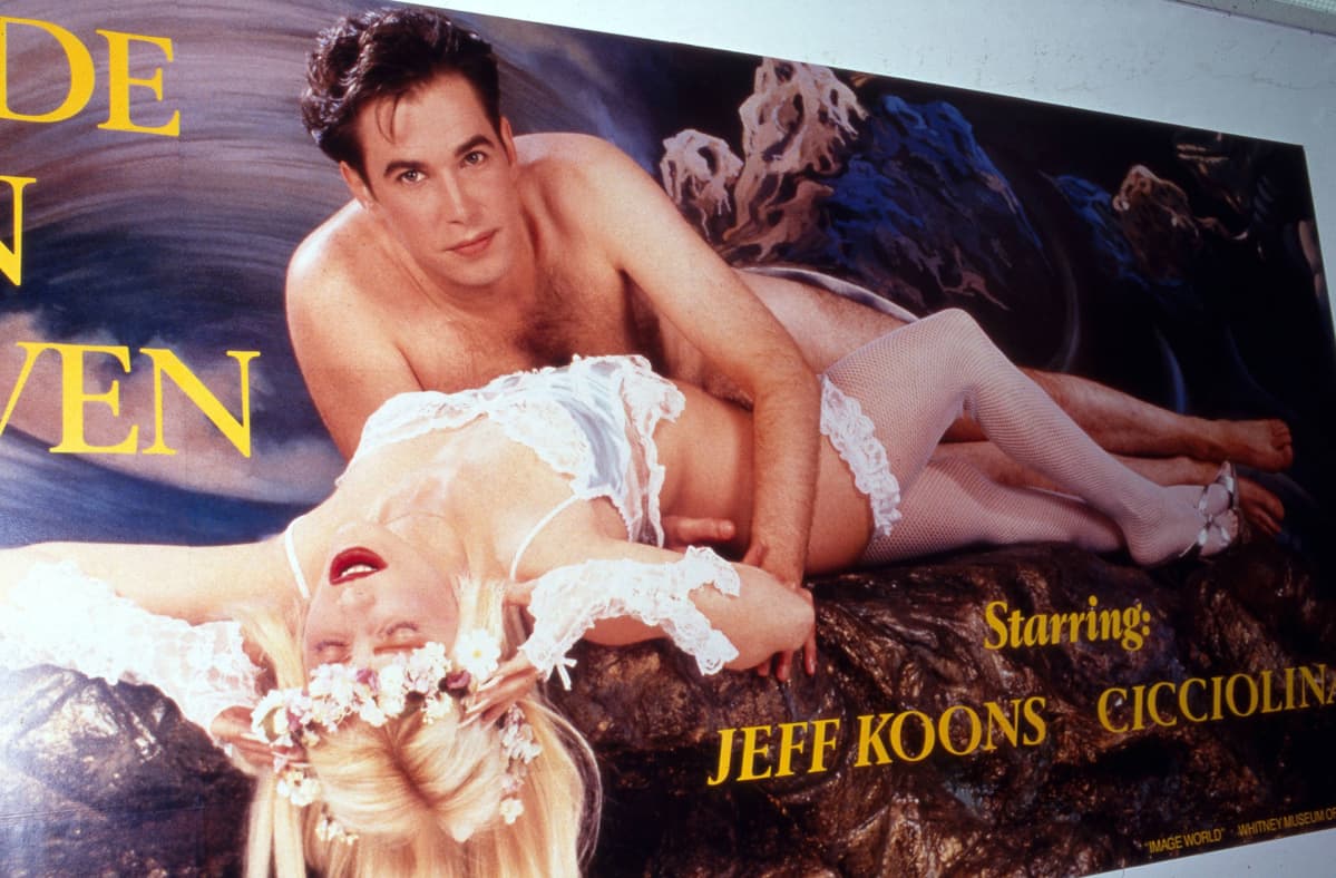 Jeff Koons ja Cicciolina julisteessa.