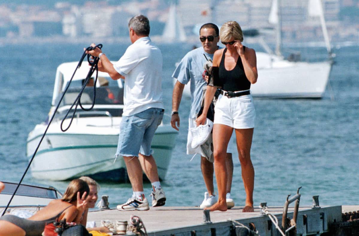 Diana ja Dodi al-Fayed Saint Tropezissa, Ranskassa kesällä 1997.