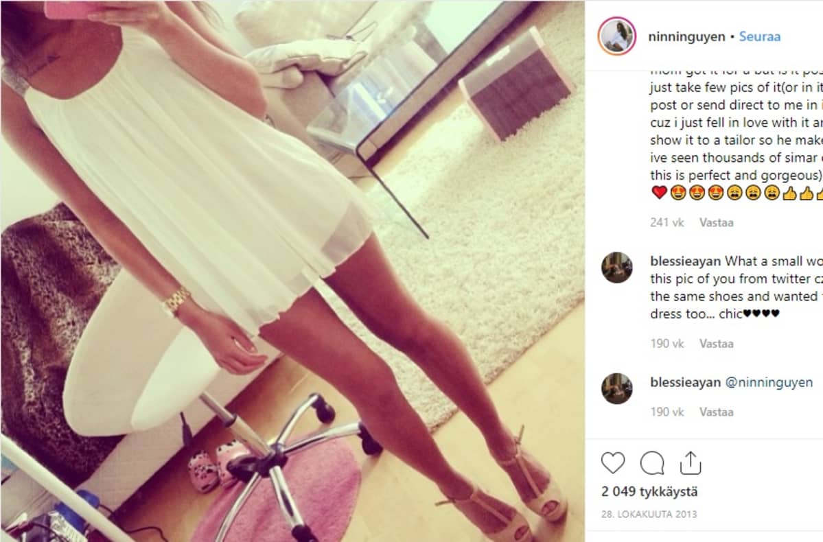 Kuva Ninni Nguyenin Instagram-tililtä.