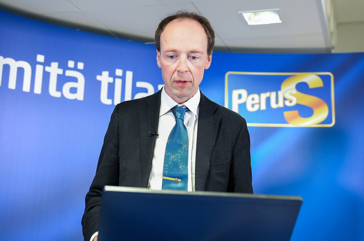 Jussi Halla-aho perussuomalaisten EU-aiheisessa tiedotustilaisuudessa 22. syyskuuta 2016.