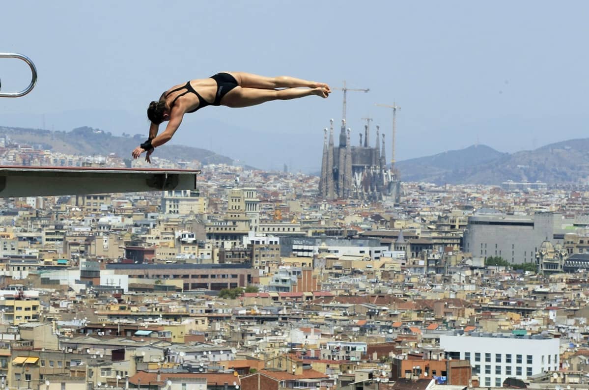 Uimahyppääjä Barcelonassa
