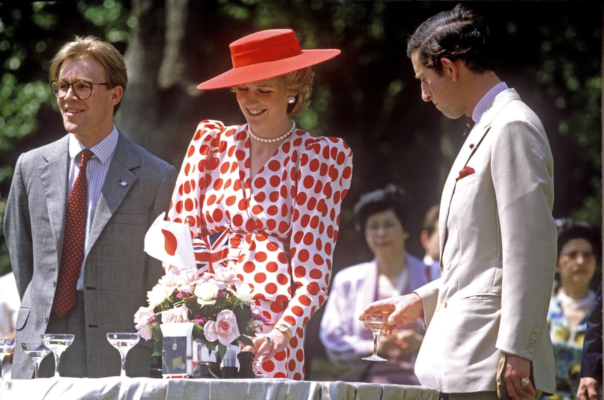 Diana ja Charles valtiovierailulla Kiotossa, Japanissa toukokuussa 1986.