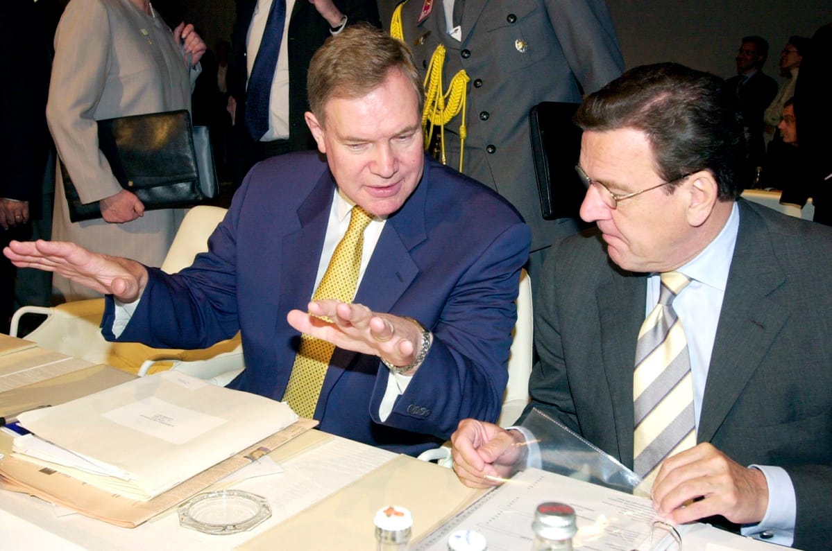 Paavo Lipponen ja Gerhard Schröder tapasivat Göteborgissa 15. kesäkuuta 2001.
