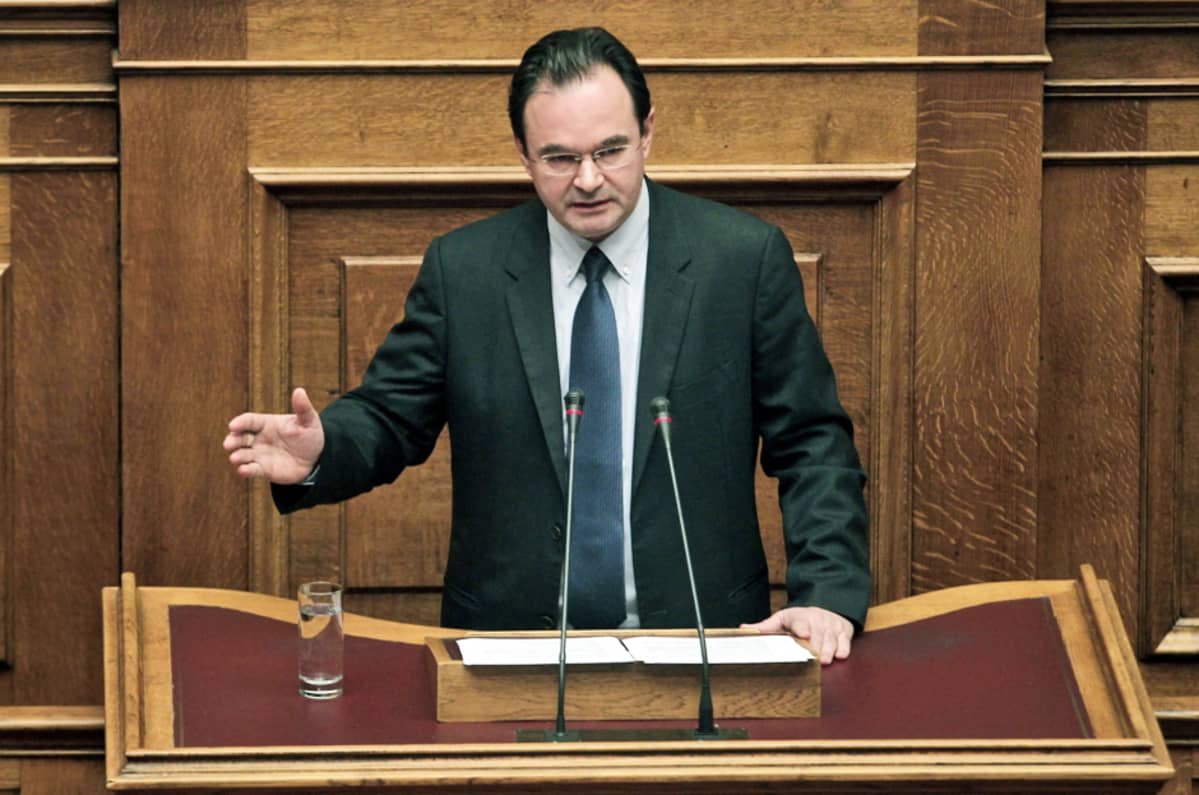 Kreikan entinen valtionvarainministeri George Papaconstantinou tammikuussa 2013.