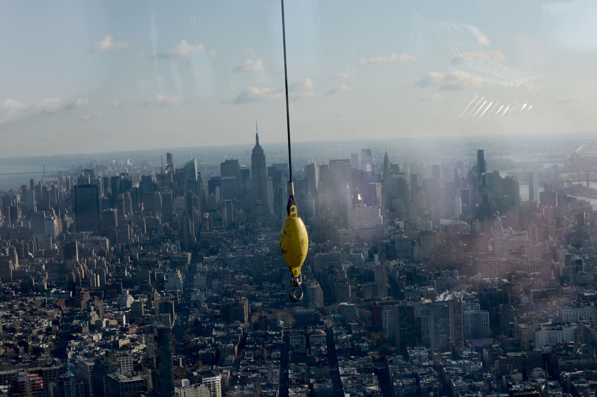 Näkymä uuden One World Trade Center -rakennuksen sadannesta kerroksesta.