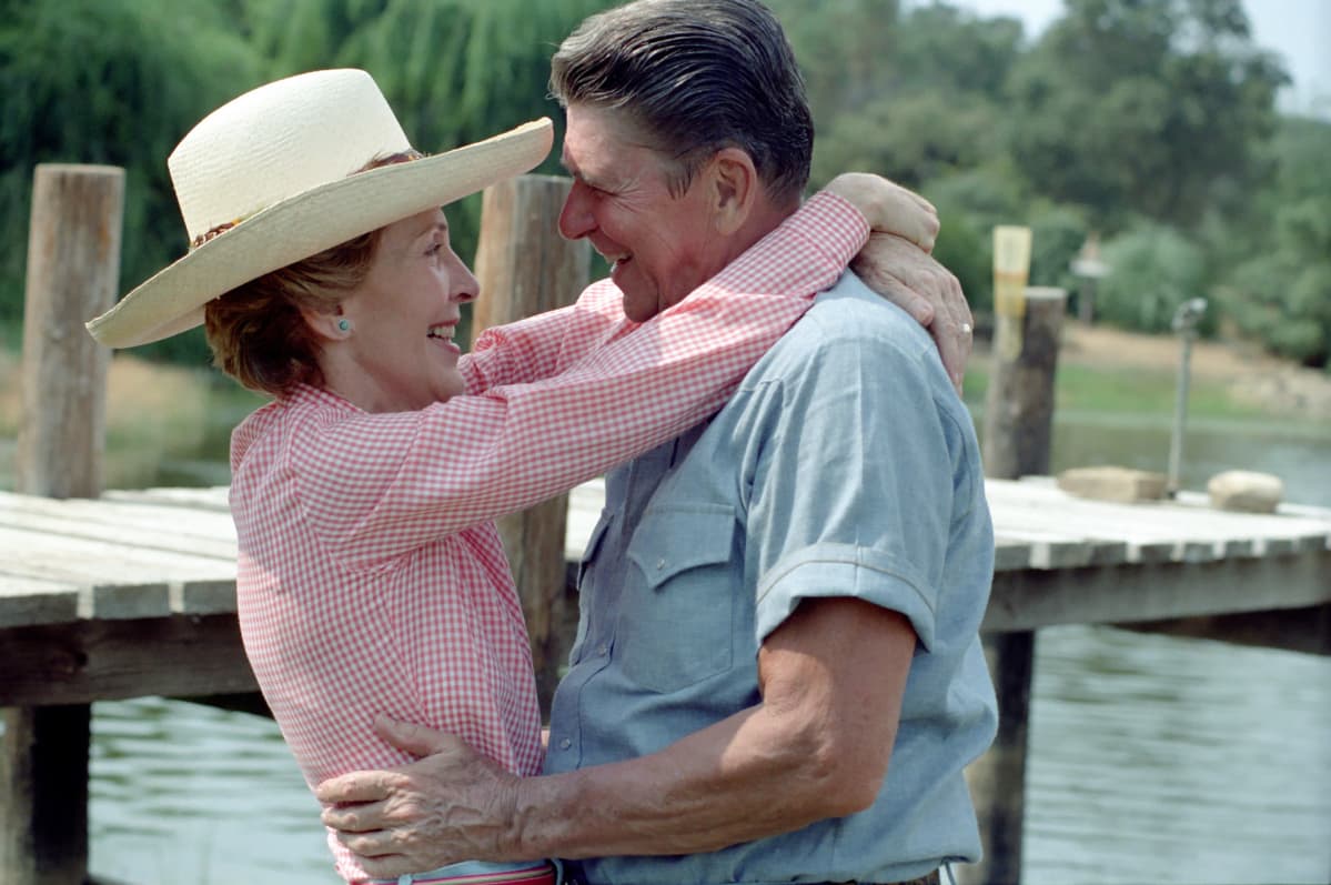 Presidentti Ronald ja Nancy Reagan, Santa Barbarassa, Californiassa vuonna 1983.