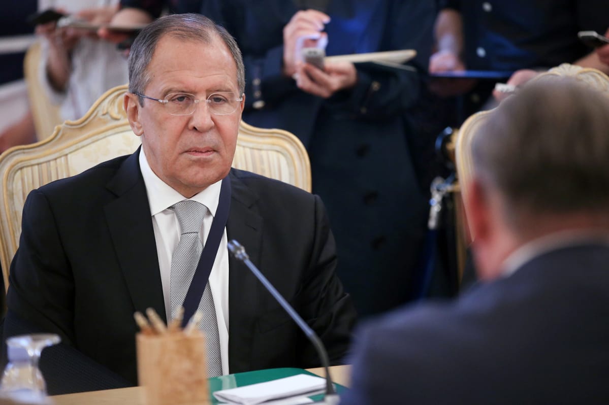 Sergei Lavrov ja Timo Soini Moskovassa 6. kesäkuuta 2016.
