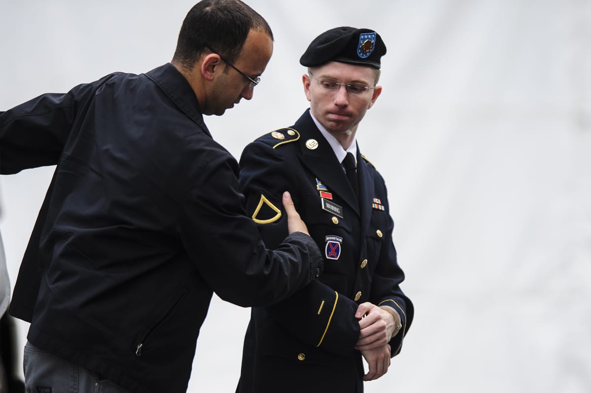 Bradley Manning oikeudessa.