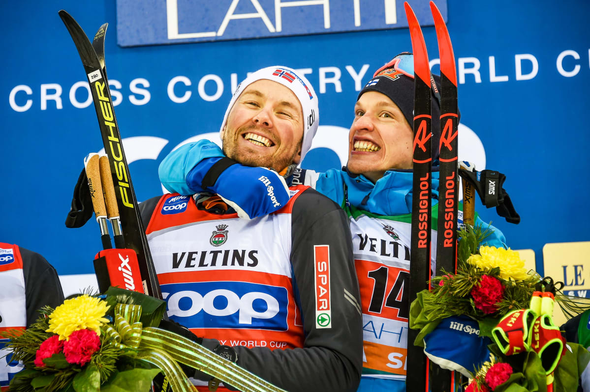 Emil Iversen (vas.) ja Iivo Niskanen.