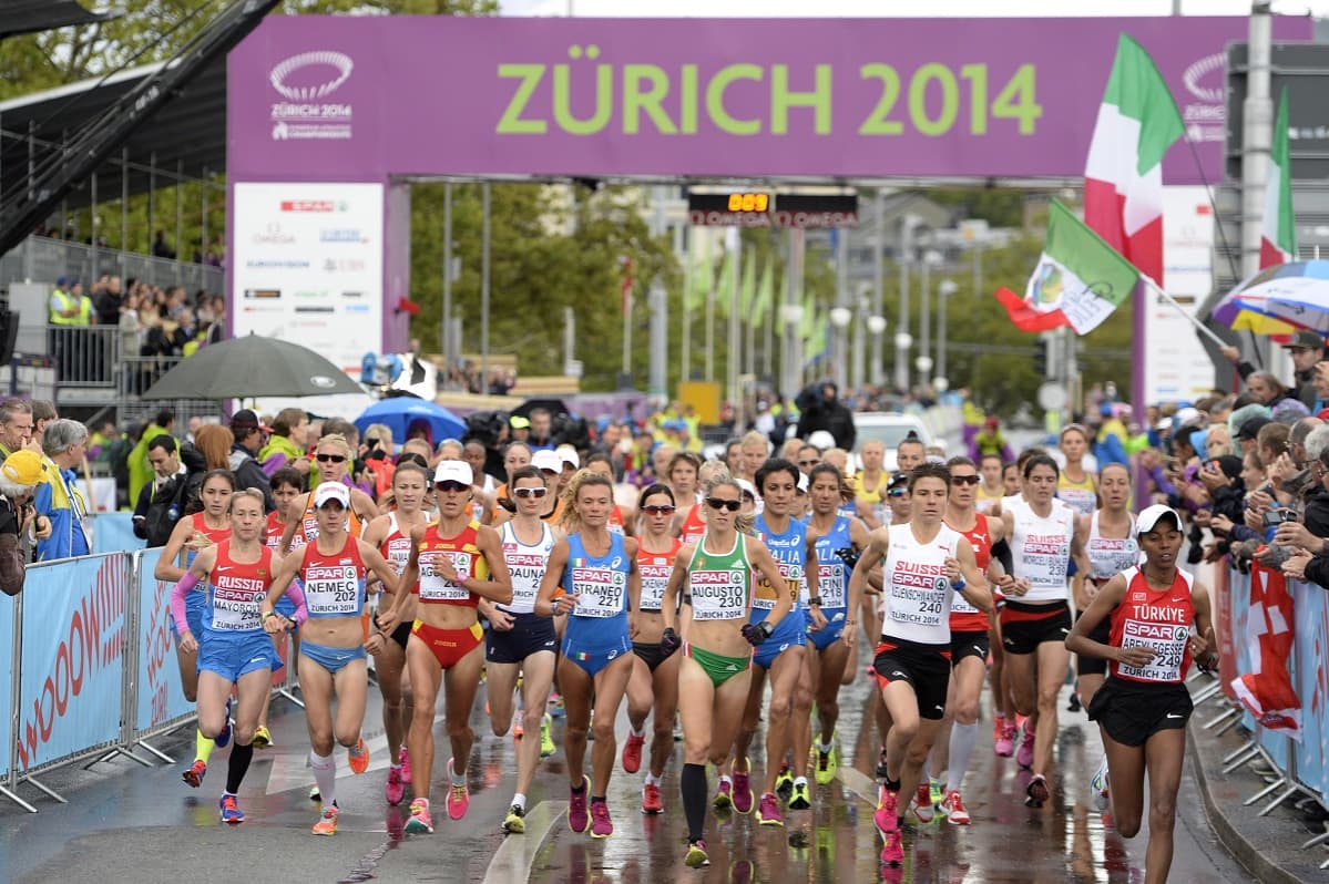 Maratonjuoksijoita Zürichin EM-kisoissa 2014