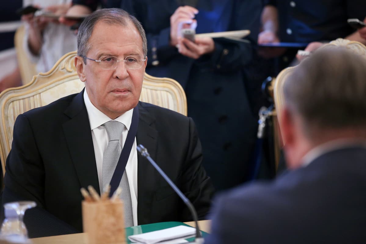 Sergei Lavrov ja Timo Soini Moskovassa 6. kesäkuuta 2016.