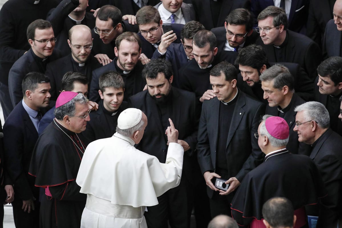 Paavi Franciscus osallistui viikottaiseen yleisötapaamiseen.