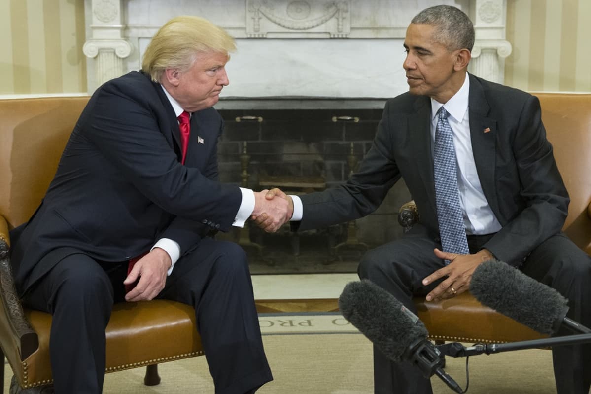 Valta vaihtu1 Yhdysvalloissa 20. tammikuuta 2017, kun Donald Trump nousi Barack Obaman paikalle