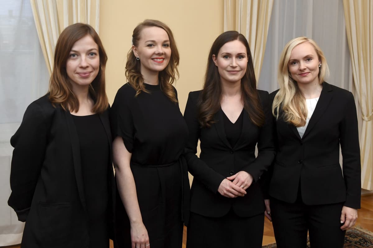 Li Andersson, Katri Kulmuni, Sanna Marin och Maria Ohisalo.