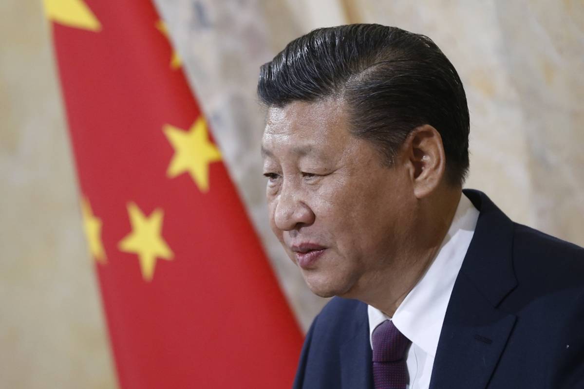 Kiinan presidentti Xi Jinping puhui Sveitsin parlamentille tammikuussa 2017. 