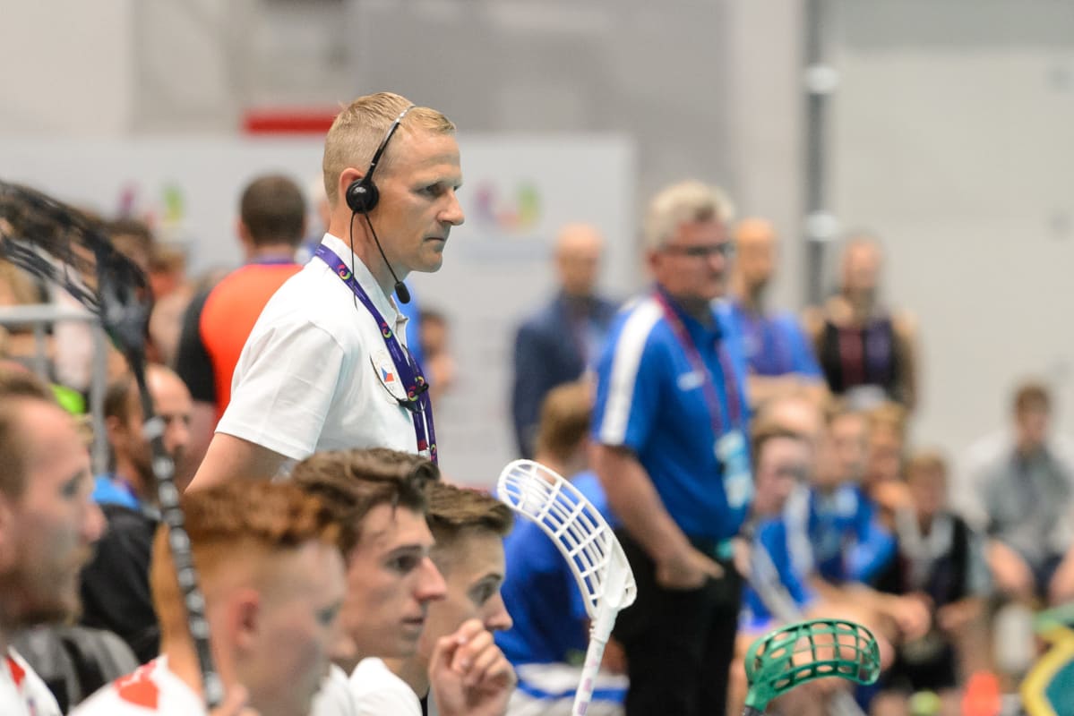 Petri Kettunen Tshekin valmentajana World Gamesissa kesällä 2017.
