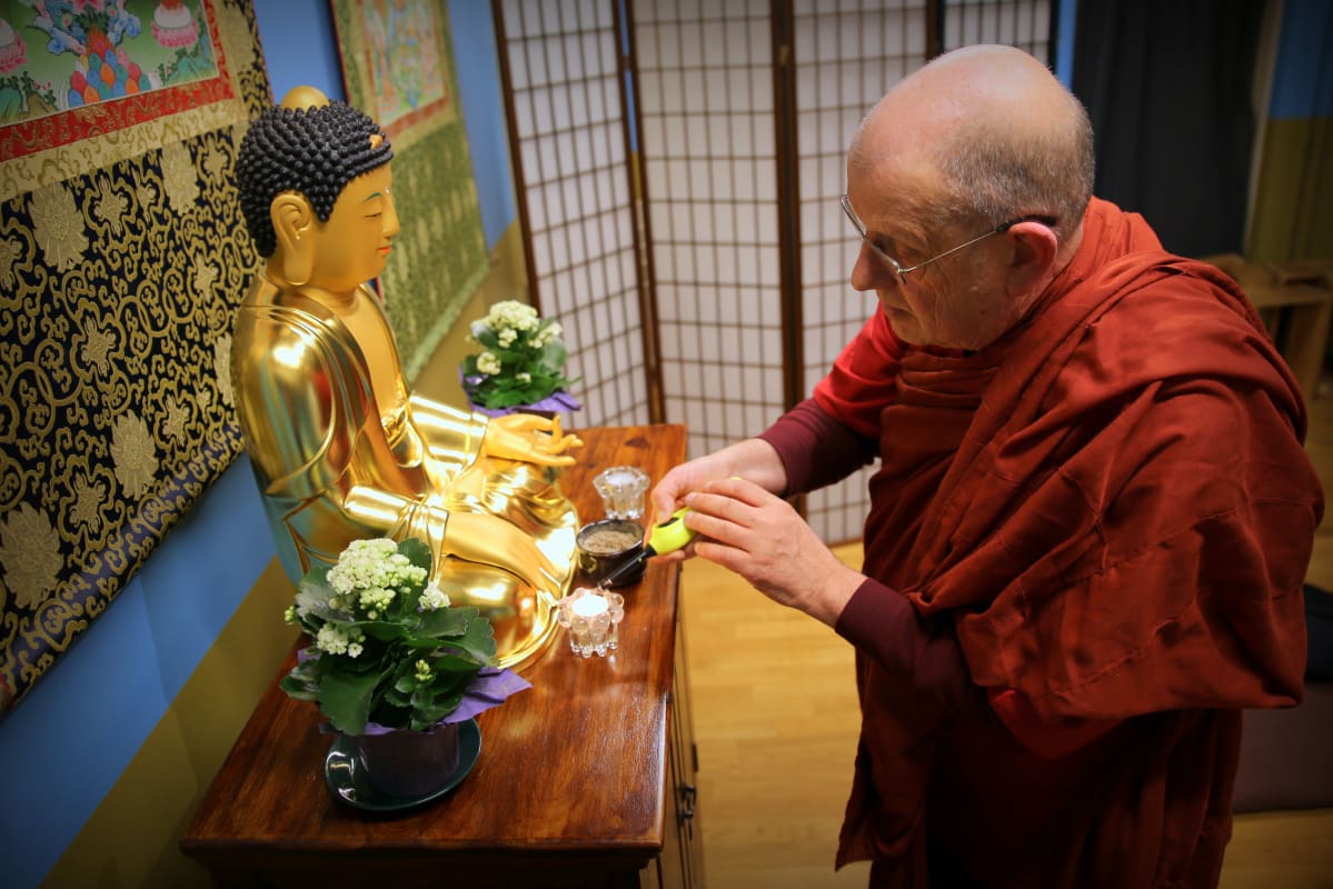 Munkki Taehye on buddhalaisen Bodhidharma-yhdistyksen hengellinen ohjaaja.