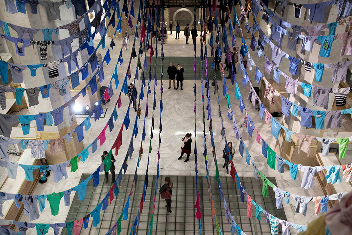 Kaikkosen installaatioteos Arco Madridissa helmikuussa 2014.