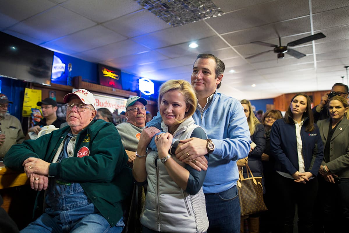 Heidi ja Ted Cruz Iowassa 29. tammikuuta.