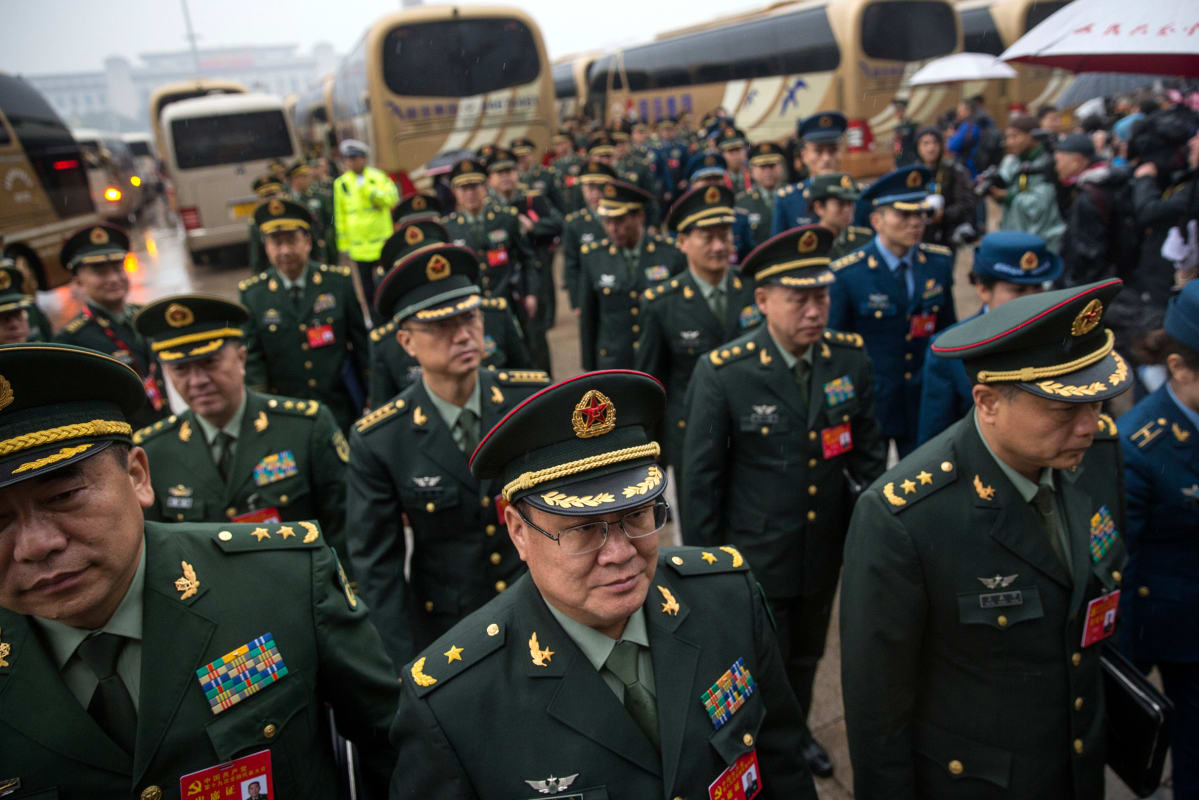 Myös Kiinan asevoimien johto osallistuu puoluekokoukseen.
