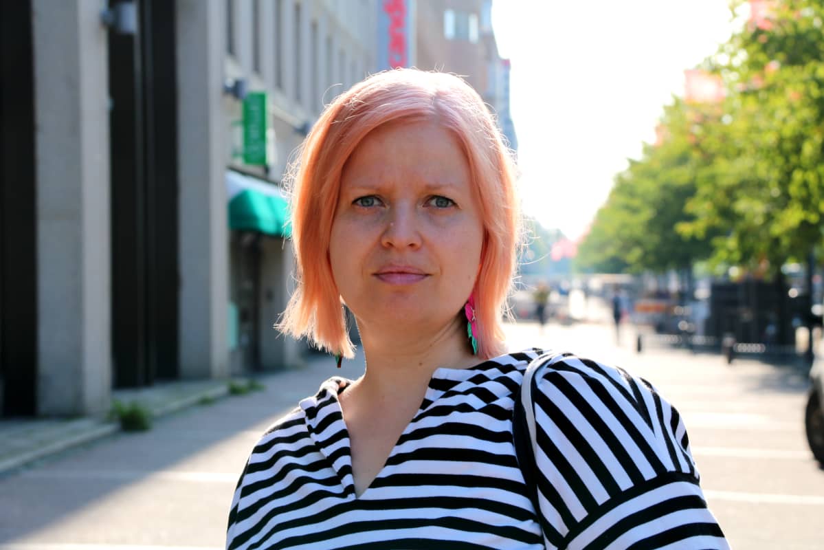 Kaisa Hiltunen Joensuun keskustassa loppukesästä 2018.