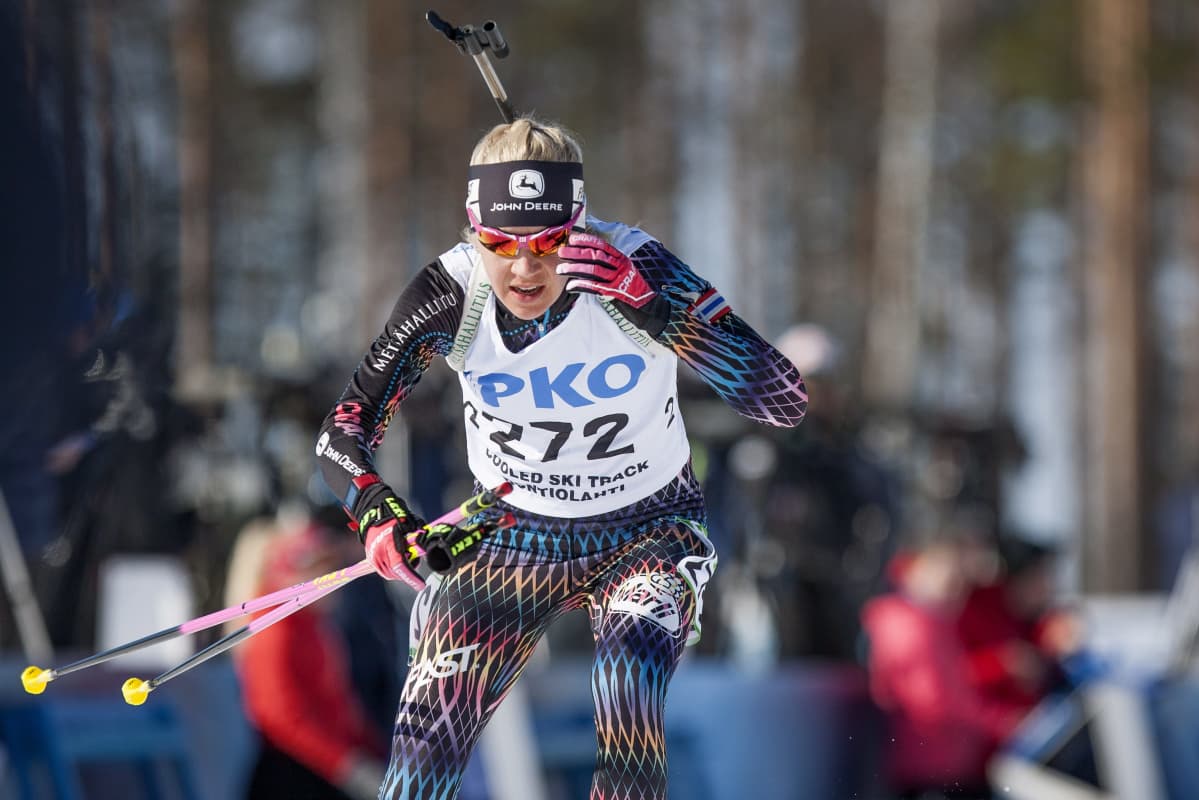 Kaisa Mäkäräinen kevään SM-kisoissa.
