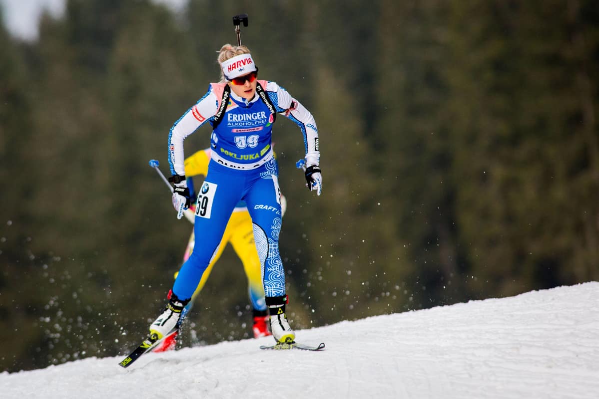 Venla Lehtonen saavutti uransa ensimmäiset maailmancupin pisteet Pokljukassa.