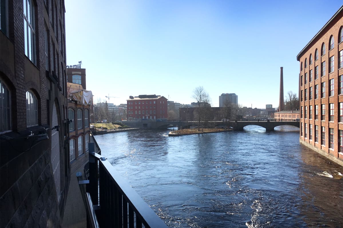 Näklymä Vapriikinraitilta etelään