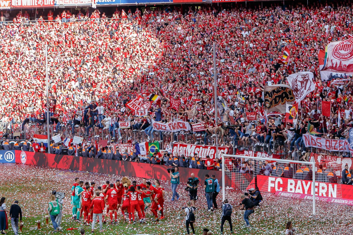 Bayern juhlii mestaruutta.