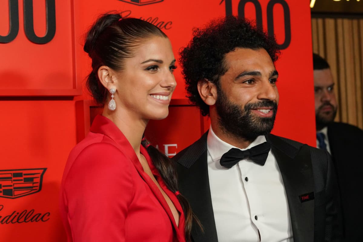 Alex Morgan ja Mo Salah Time-lehden gaalassa tänä keväänä.