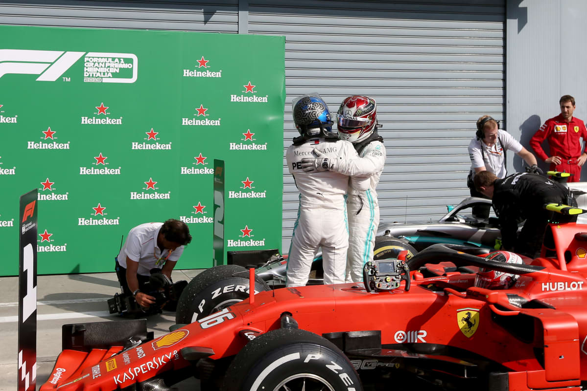 Bottas ja Hamilton Italiassa