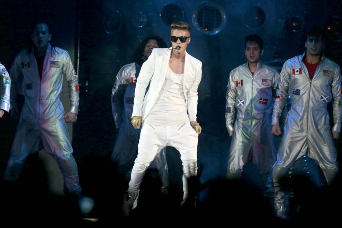 Justin Bieber Oslossa 16. huhtikuuta.