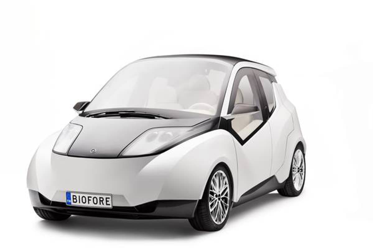 Biofore-konseptiauto on valmistettu pitkälti biomateriaaleista.