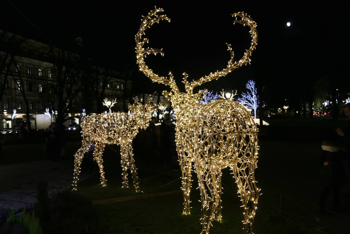 Jouluvaloja Helsingissä.