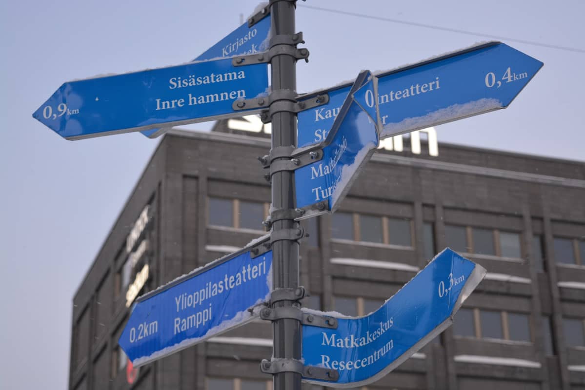 Keskikaupungilta on lyhyt matka moneen palveluun.