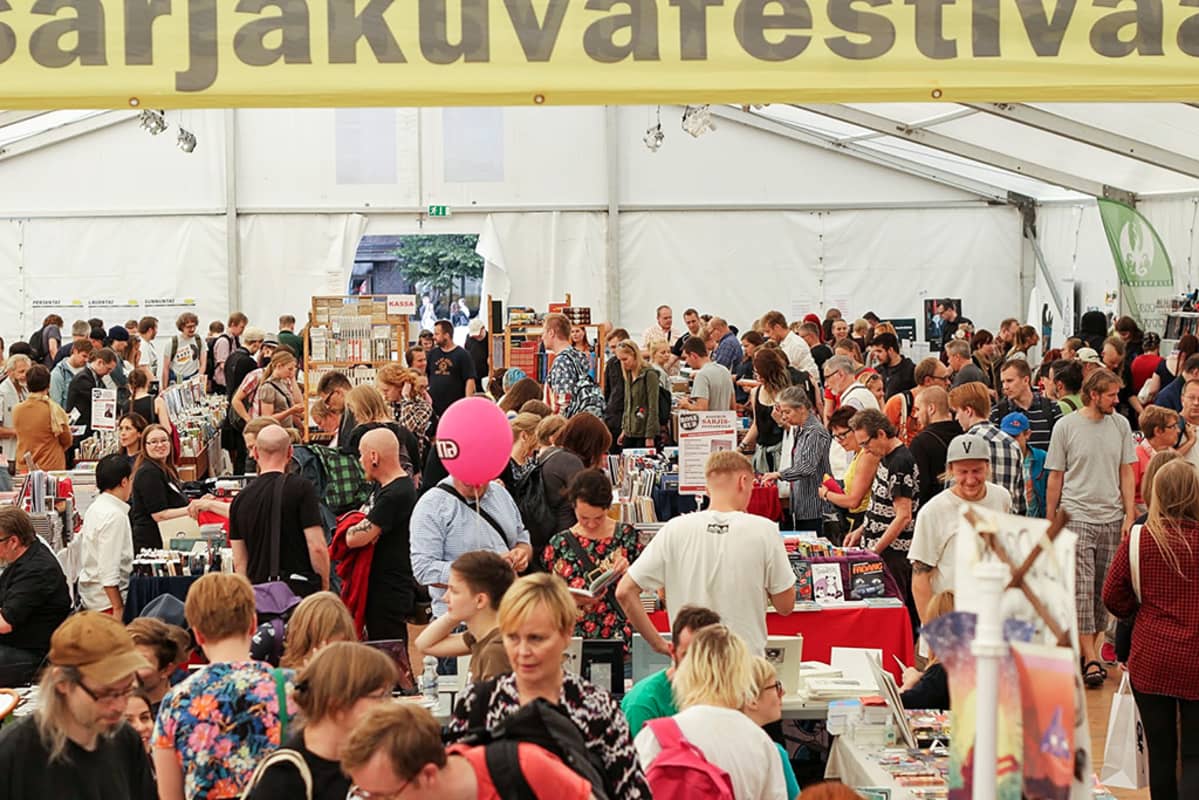 Helsingin sarjakuvafestivaalit on Pohjoismaiden suurin sarjakuvatapahtuma. Kuva on vuonna 2015 järjestetyiltä festivaaleilta.