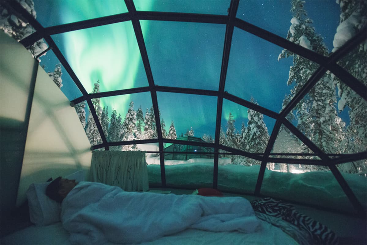hotelli Kakslauttasen lasi-iglu