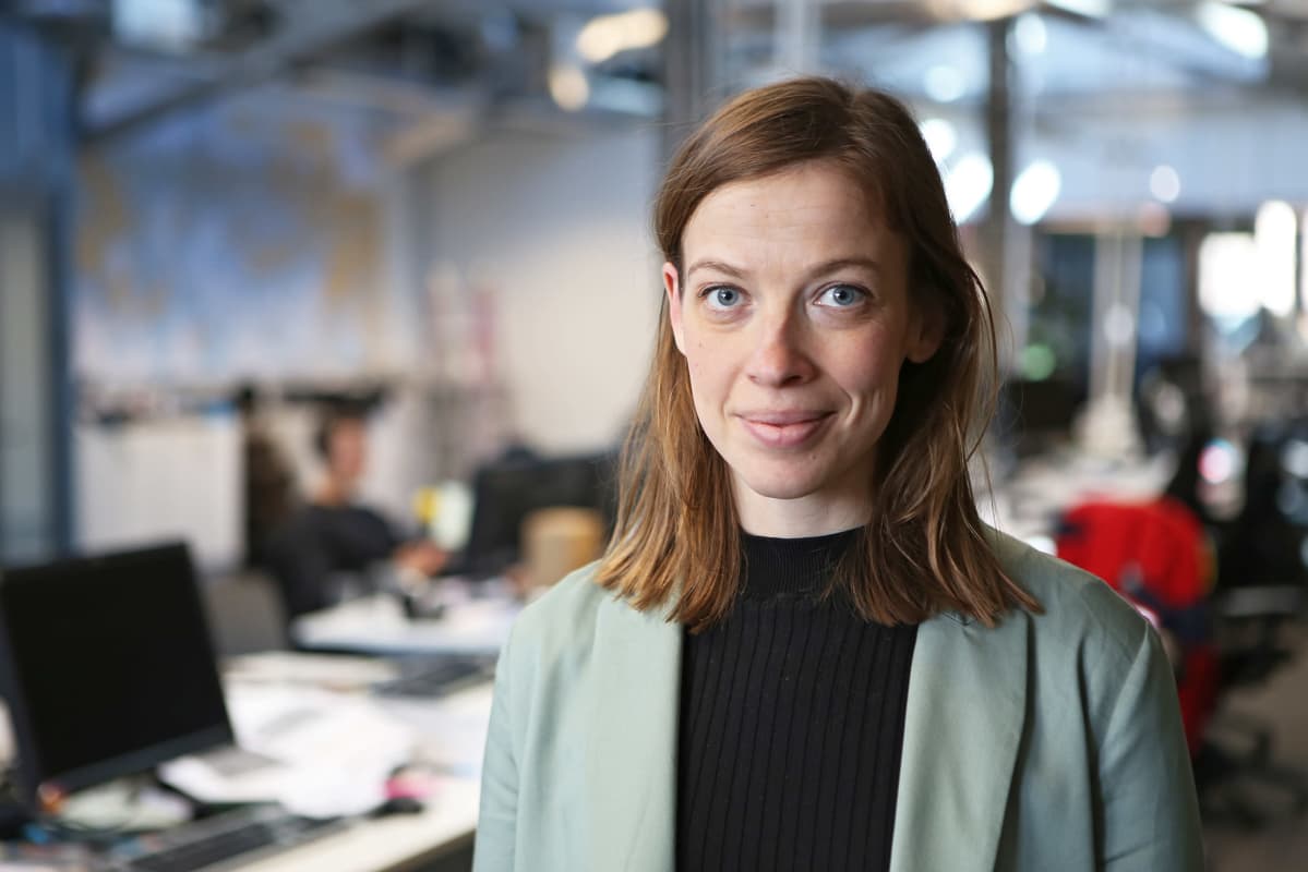 Vasemmistoliiton Li Andersson Yle Turun toimituksessa.