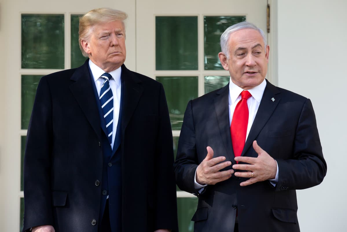 Yhdysvaltain presidentti Donald Trump ja Israelin pääministeri Benjamin Netanyahu