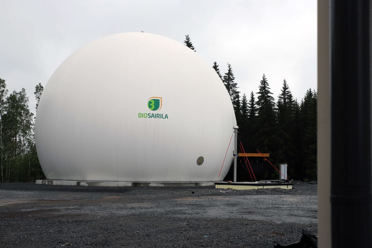 Osa rakenteilla olevaa BioSairilan biokaasun tuotantolaitosta Mikkelissä.