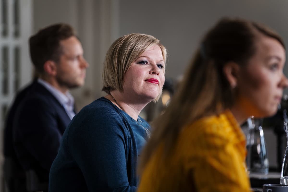 Kuvassa on käynnissä Keskustan puheenjohtajaehdokkaiden tentti Helsingissä elokuussa 2020.
