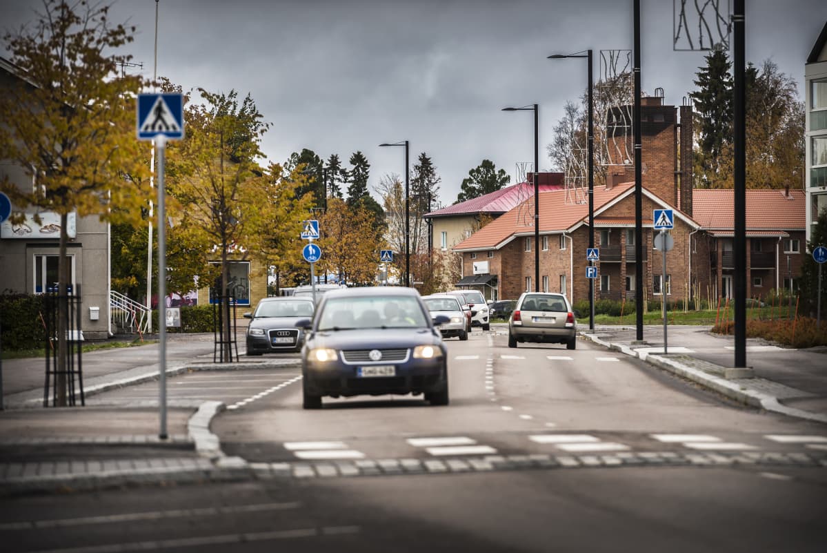 Kalajoen keskustan pääkatu lokakuussa.